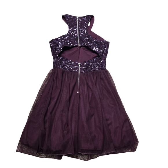 Junior's Speechless Geometric Sequin & Mesh Dress w/ Keyhole Back | Size 5 - Picture 2 of 11